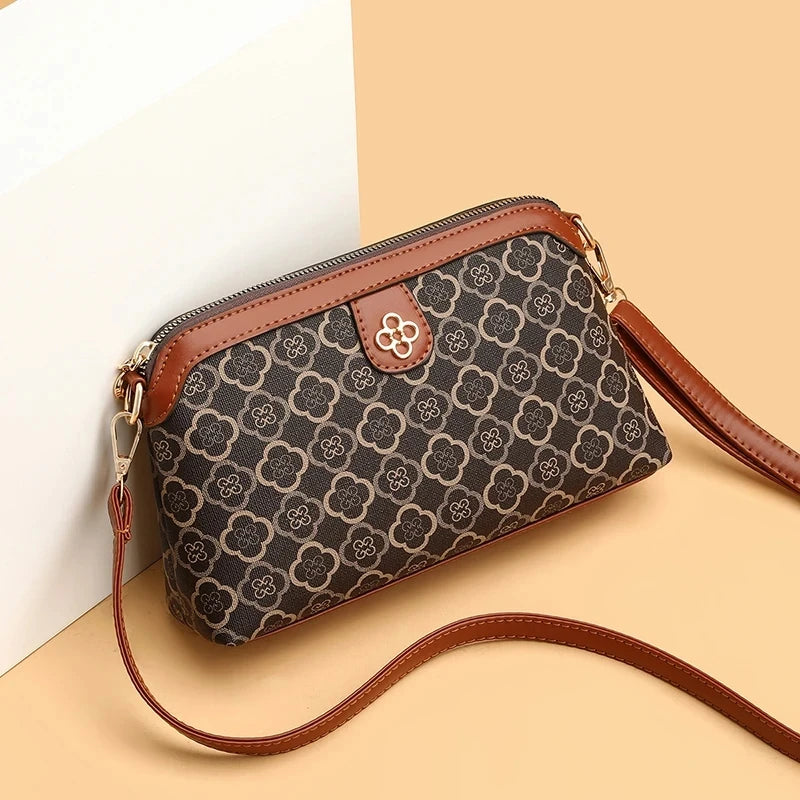 High Quality PU Leather Women Small Crossbody Shoulder Bags Luxury Handbag Lady Messenger Bag Simple Shell Phone Satchels