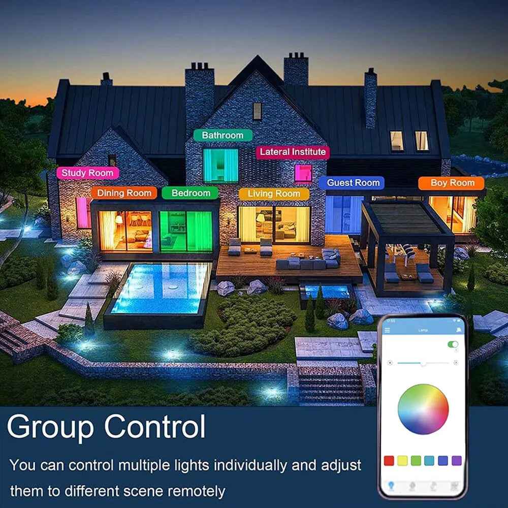 Modern Ceiling Lamps RGB Dimming Home Lighting APP Bluetooth Music Light 52W 36W Smart Ceiling Lights With Remote Control AC220V