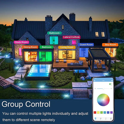 Modern Ceiling Lamps RGB Dimming Home Lighting APP Bluetooth Music Light 52W 36W Smart Ceiling Lights With Remote Control AC220V
