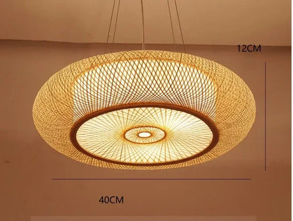 40/50/60/80cm Bamboo Pendant Lights Room Decor Chinese Style Hanging Light Bedroom Kitchen Restaurant Chandeliers Suspen Lamps