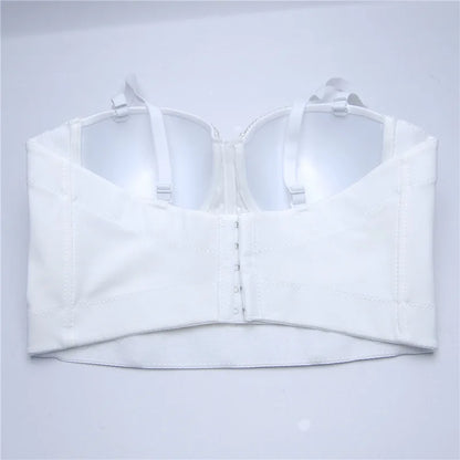 Quality Pearl Tank Tops Rhinestone Women Crop Top Club Clothes Streetwear Y2K Corset Woman Shaper Camis Fashion Feamale Clothing