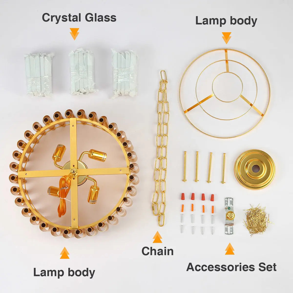 Luxury Crystal Pendant Lamp Lustre Home Decor Ceiling Chandelier Modern Dining Room Kitchen Bedroom Living Room Hanging Lights