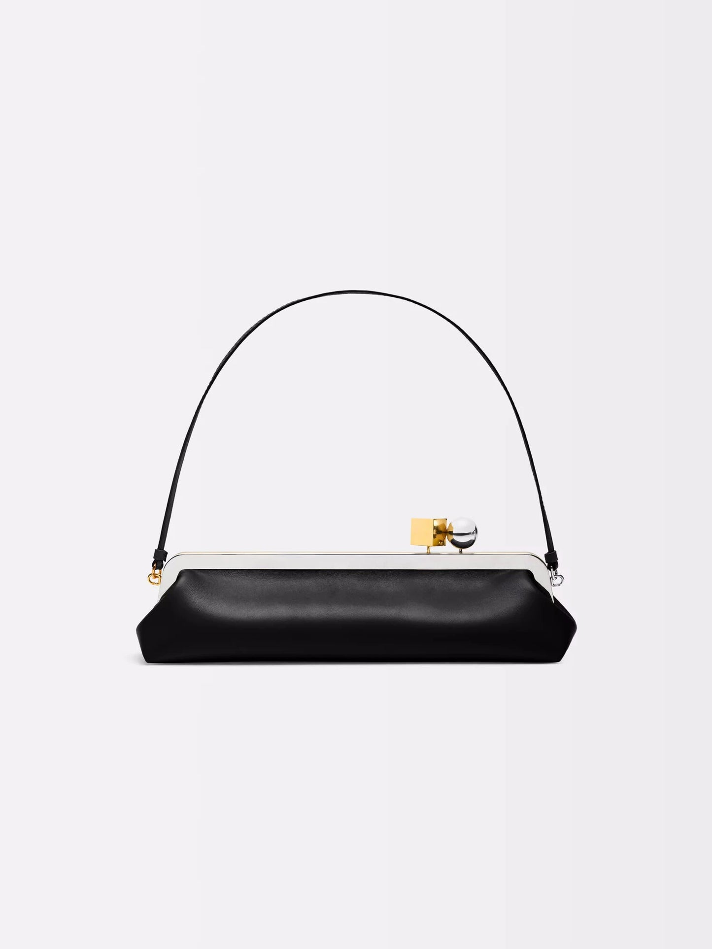 Luxury Designer Clip Handbag Purses for Ladies Long Clutch Bag with Removable Shoulder Strap Women's Fashionable Baguette Bag