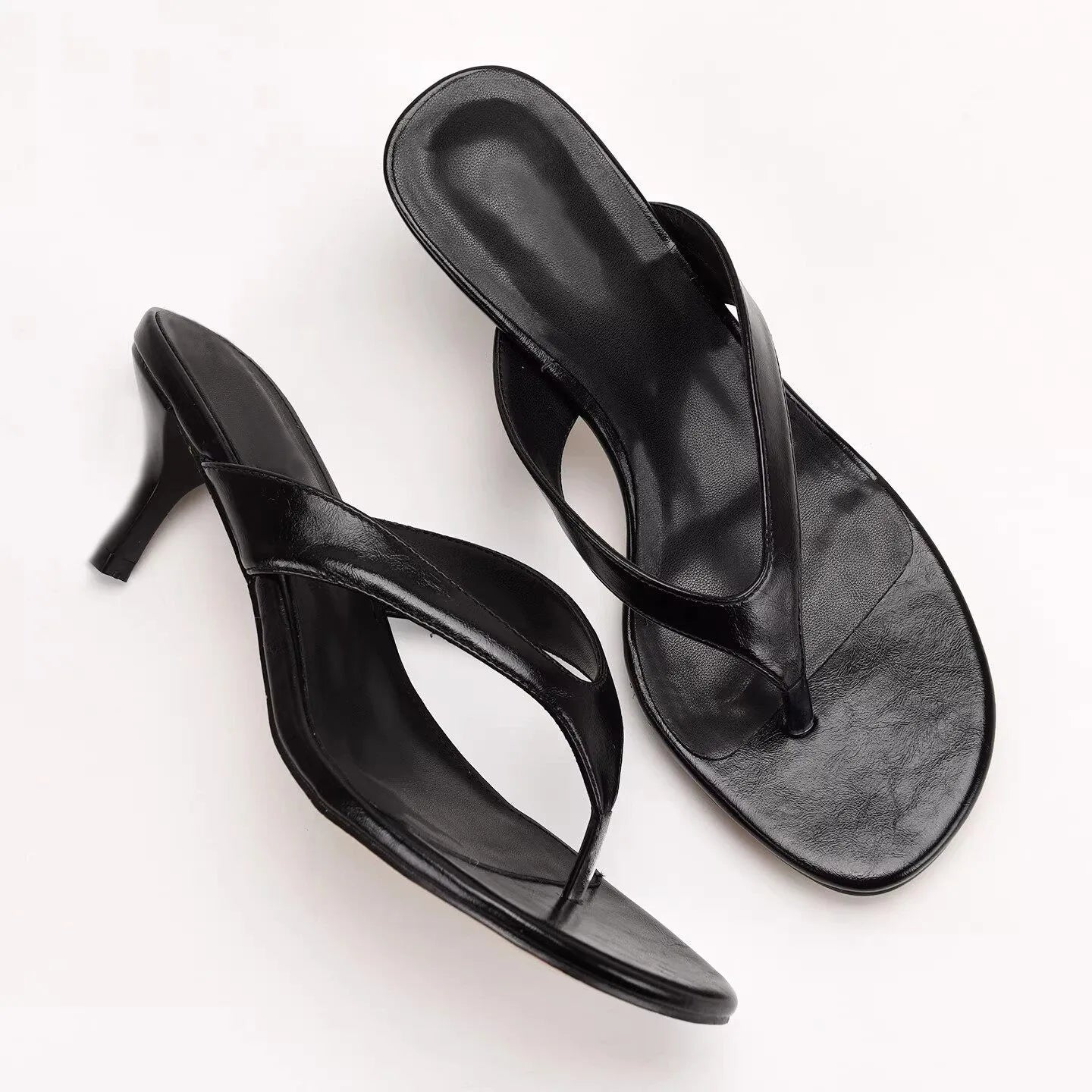 Women Slippers Fashion High Heeled Mule Shoes Designer Flip Flops for Woman Summer Open Toe Casual Shoes Zapatos Mujer 7881