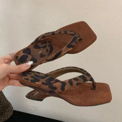 Mid Heels Women Flip Flops Fashion Wedges Woman Slippers New Shoes Elegant Sandals Casual Pumps Dress Luxury Zapatos Mujer