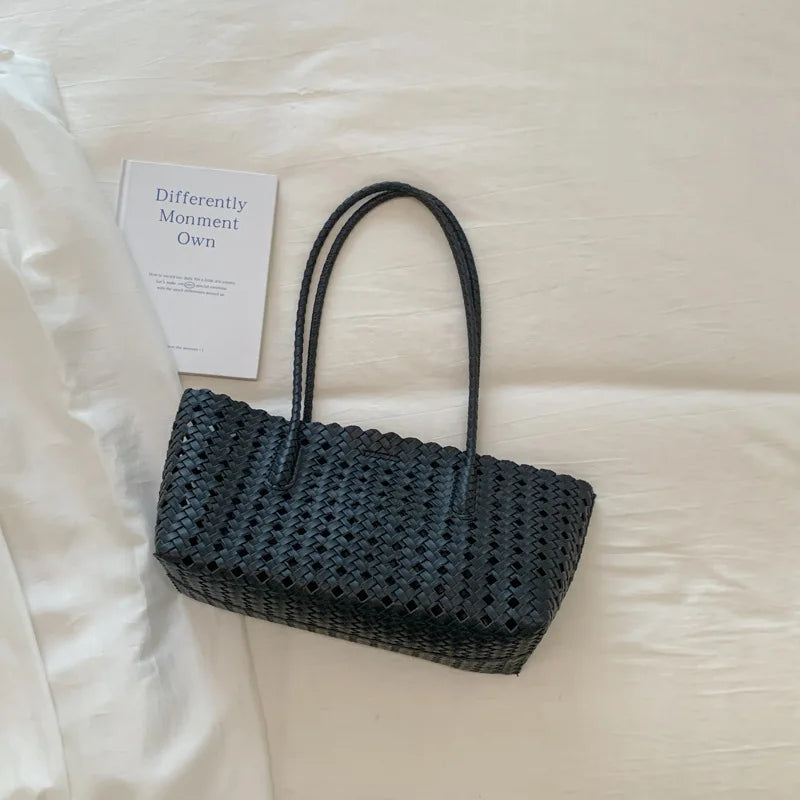 Weave Hollow Out Shoulder Bags for Women 2026 Summer Luxury Designer Hand Bag Females Beach Bags Handbags and Purses