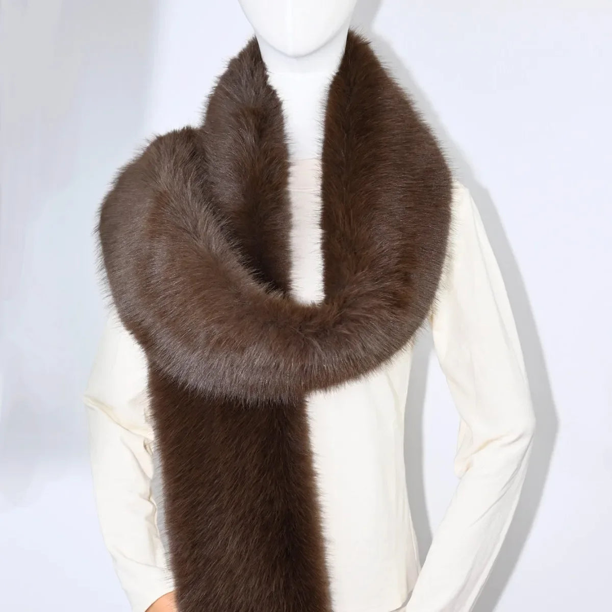 2025 New Winter Imitation Mink Fur Scarfs Women Warm Fluffy Faux Fur Wrap Korea Fashion VersatileLong Scarf Wholesale
