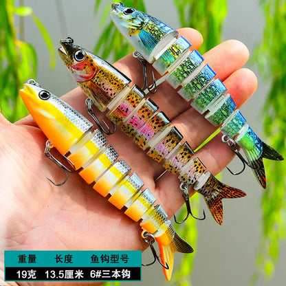 Fishing gear store multi-section fish Luya bait 13.5CM/19g hard bait, bionic bait fishing gear directly from the manufacturer