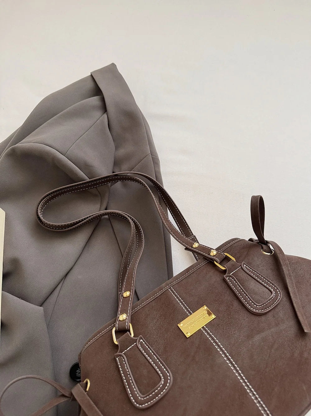 Vsper Y2K Shoulder Bags For Women Dual Straps Large Capacity Doctor Bag With Ornament 2026 Latest Trend Luxury Designer Handbags
