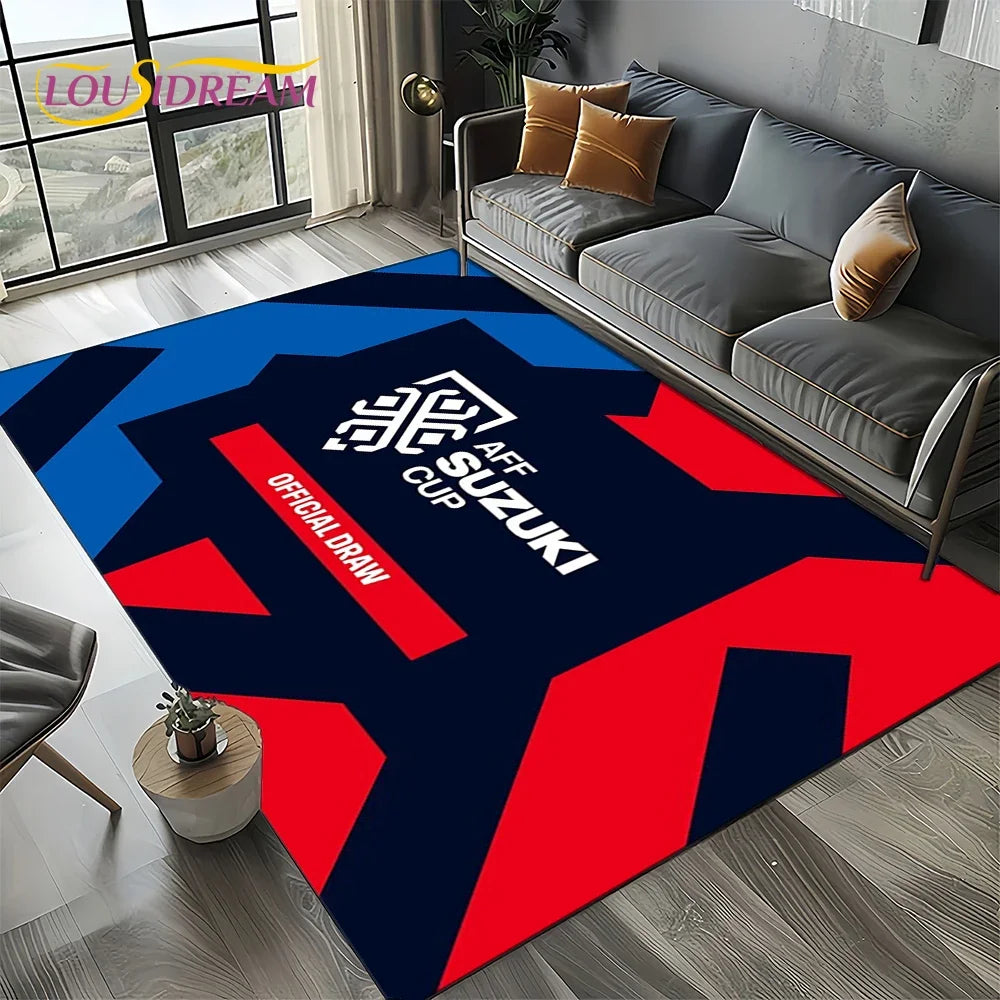 2025 Racing Car S-SUZUKI Logo Motorcycle Carpet Rug for Bedroom Living Room Home Sofa Decoration,kids Play Decor Floor Mat Gift