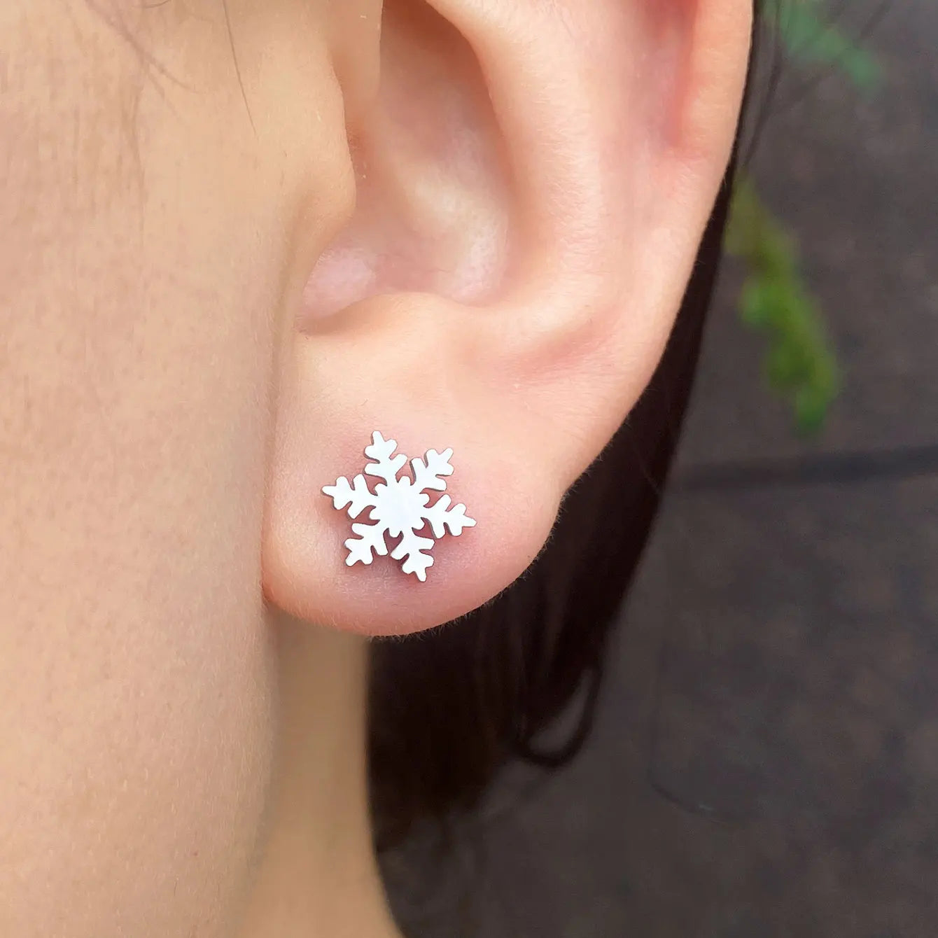 Minimalist Stainless Steel Earings Mini Heart Star Geometric Stud Earrings For Women Cute Cat Dog Flower Leaf Earrings Jewelry