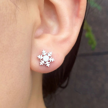 Minimalist Stainless Steel Earings Mini Heart Star Geometric Stud Earrings For Women Cute Cat Dog Flower Leaf Earrings Jewelry