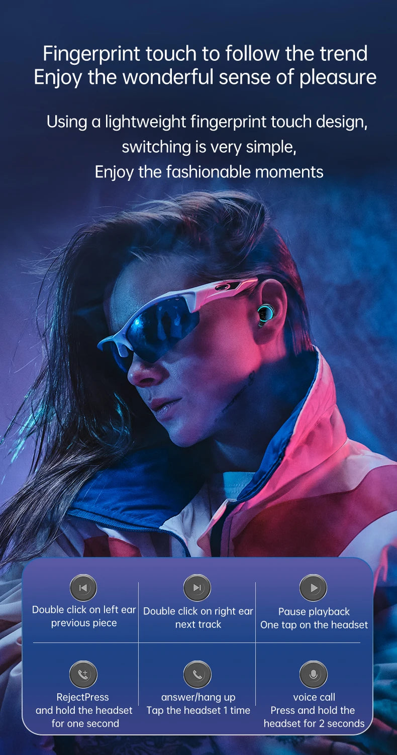 M25 TWS Wireless Headphones Bluetooth 5.3 Earbuds with LED Display Stereo, Touch Control & Noise Reduction Stereo Sound Headset