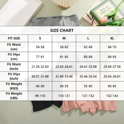 FINETOO 6PCS/Set Women Cotton Panties Female Boxer Boyshort Low Waist Letter Logo Sport Underwear Ladies Pants Intimate Lingerie