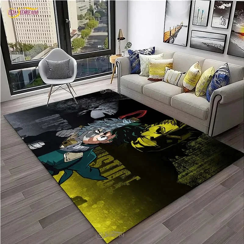 My Hero Cartoon Anime Carpet for Living Room Bedroom Table Cinema Rug Kitchen Door Kids Un-slip Floor Mat Alfombra Birthday gift