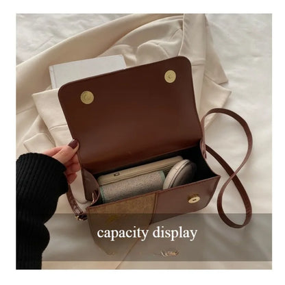 Elegant Women's Handbag Crossbody Shoulder Bag, Snap Closure Tote Bag, Everyday Accessory, Geometric Pattern, Fashion Lovers