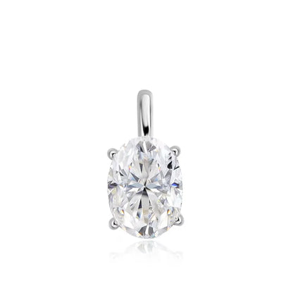 3/4/5Carat Oval Cut Moissanite Hard Necklace for Women 100% S925 Silver Solitaire Diamond Collar Necklace with GRA Certificate