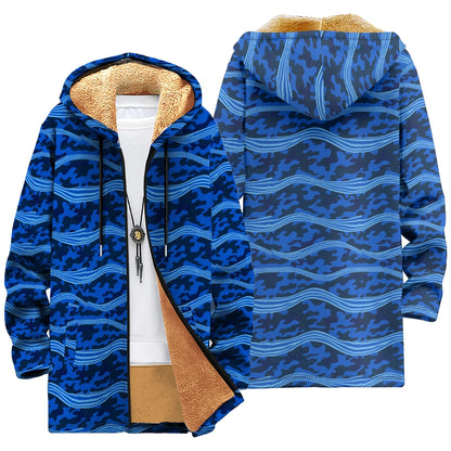Winter Cozy Camouflage Fleece-Lined Hooded Jackets Warm Tactics Style Coats Faux Fur Outdoor Camping Casual Streetwear Fashion