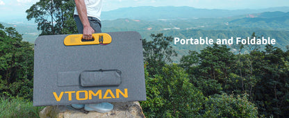 VTOMAN VS400W Foldable Solar Panel 40.32V High Efficiency Portable Solar Charger for Outdoor Power Station