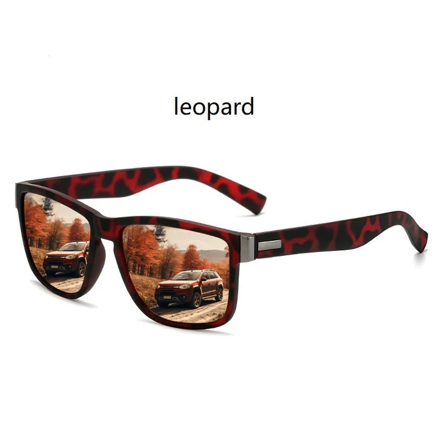 Fashion Classic Square Sunglasses Men Women Driving   Fishing Colorful Trendy Lightweight Outdoor Goggles
