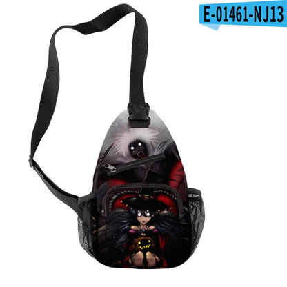 Fashion Youthful Halloween Skeleton Boys/Girls 3D Printed Chest Bags Oxford Waterproof Sports Crossbody Travel Bag Shoulder Bags