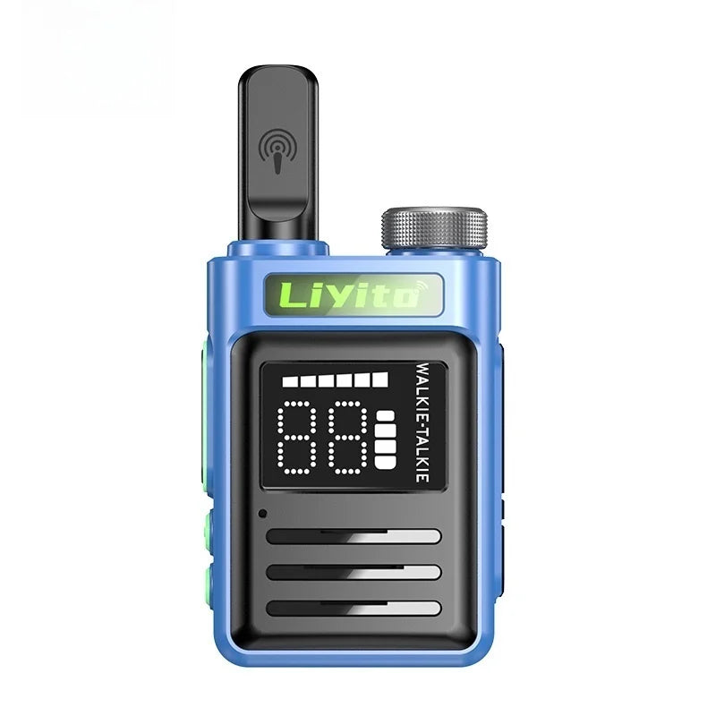 Mini Walkie Talkie 2 Pack Rechargeable Long Range Two Way Radio Type-C Charging 16 Channels Clear Audio for Business Outdoor