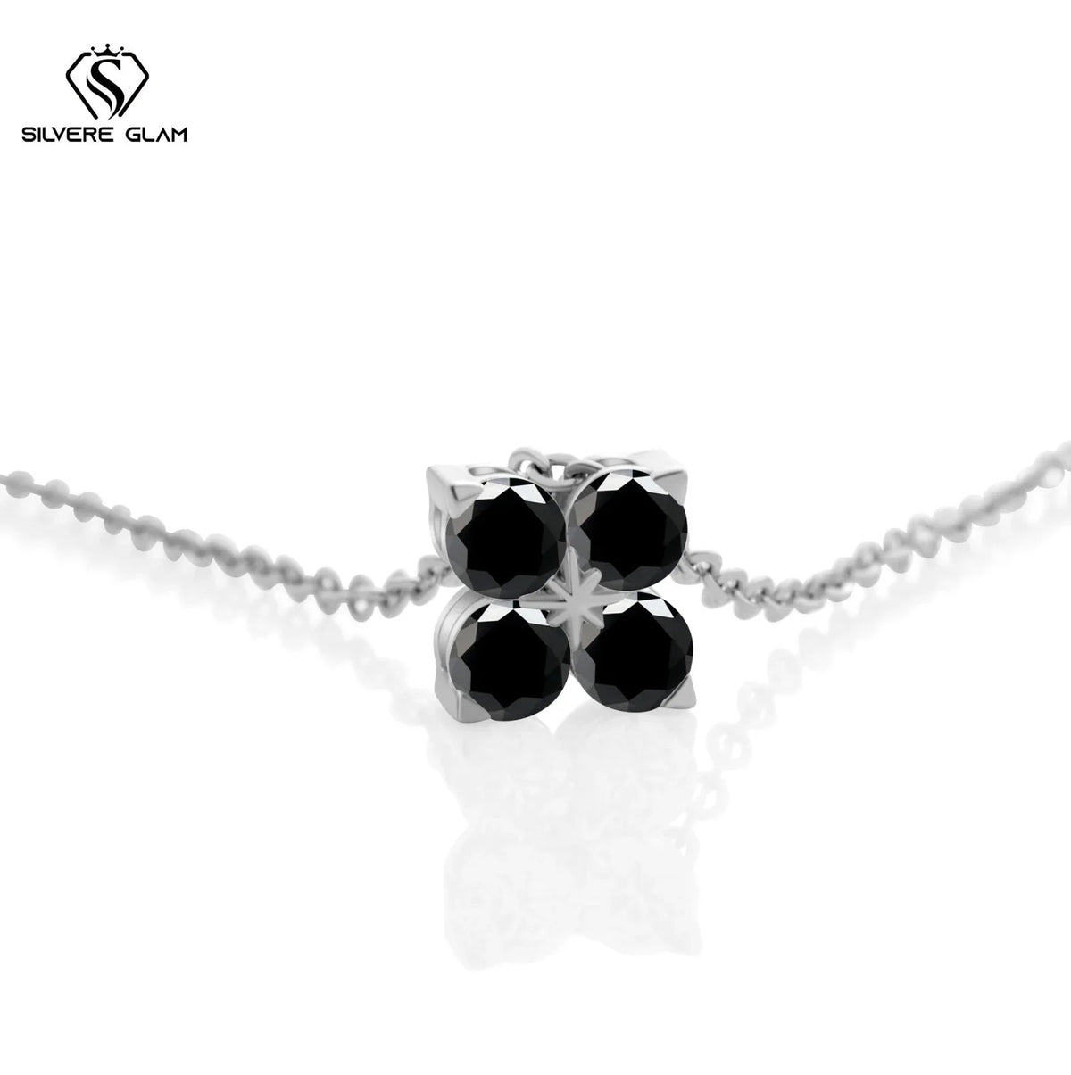 Classic Four Leaf 925 Sterling Silver 0.4CT D Color Moissanite Silver Necklace Chain For Women Fine Jewelry Gift Birthday Party