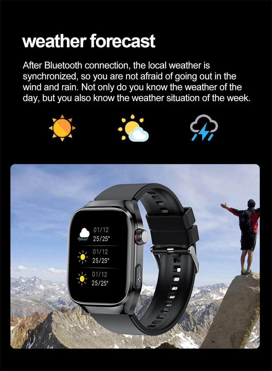 TK16 Smart Watch Men 2.04 Inch Amoled Bluetooth Call AI Voice ECG Health Monitoring SOS Sports Fitness Tracker Women Smartwatch