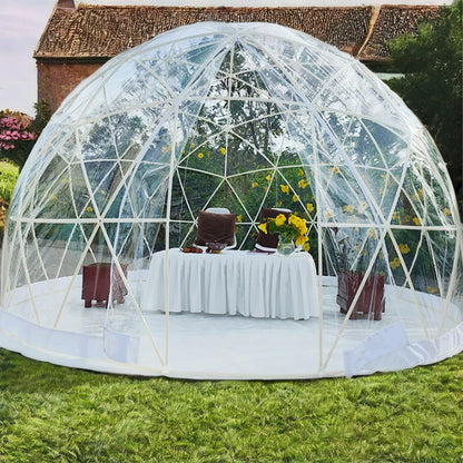 3.6m Outdoor Garden Clear Geodesic Dome Igloo Tent Aluminum Steel Frame PVC Wedding Party Event Exhibition-5m 6m