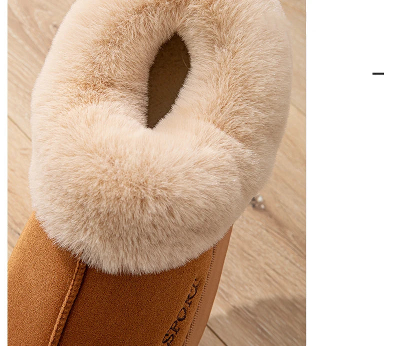 Fluffy Ankle Boots Female Winter Luxury Designer Woman Shoes Elegant Plush Women's Slippers Home Fuzzy Fur Slides Snow Booties
