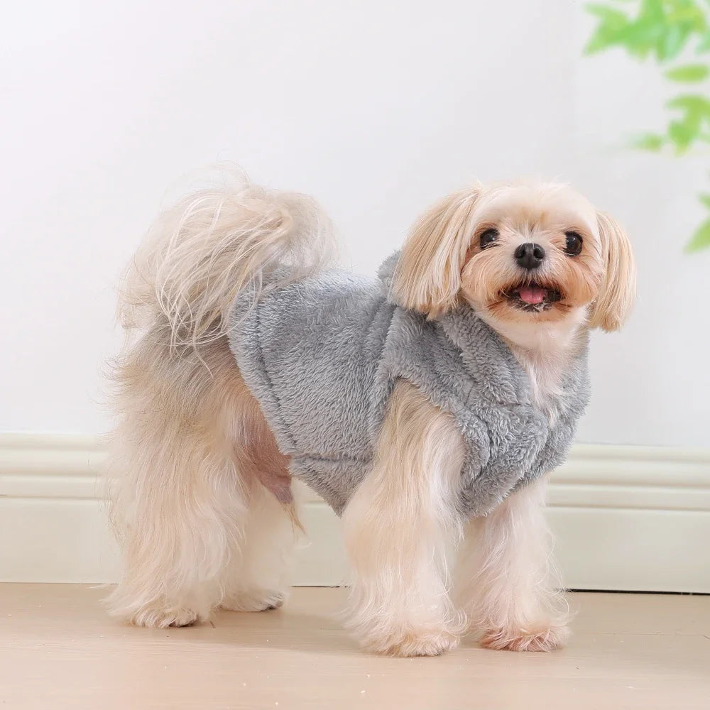 Pet Cats Coat Hoodie For Small Medium Dogs Winter Warm Fleece Puppy Kitten Clothes Jacket Cozy Cute Sphynx Cat Sweater Apparel