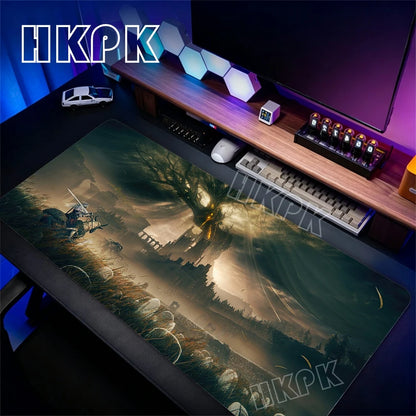 Gaming Mouse Pad XXL Deskmat Anime Pc Accessories Mousepad E-Eldens R-Ring Mat 90x40cm Gamer Large Desktop Extended Desk Carpet
