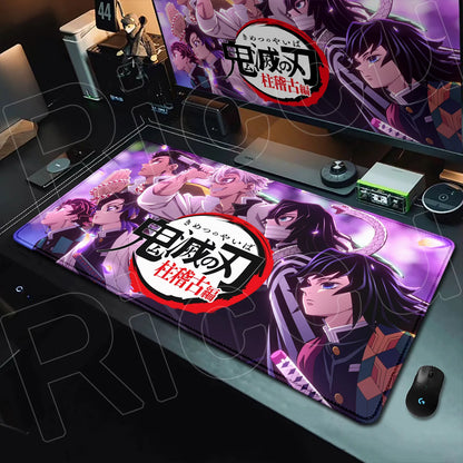 HD Printing Anime Mousepad Non-slip Rubber Base Office Deskmat XXL Student Writing Keyboard D-Demon Slayer Pc Gaming Accessories