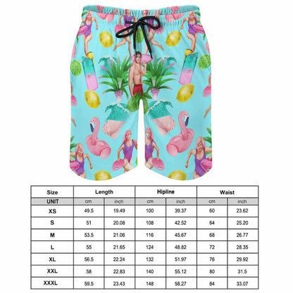 Customizable Bandana Beach Couple Swimsuits Men Casual Beach Pants Women Bikinis Brand New Design
