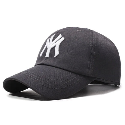 Unisex NY Letter Embroidery Baseball Cap, Adjustable Cotton Dad Hat, Casual Sunscreen Peaked Cap for Men Women, Streetwear Sport