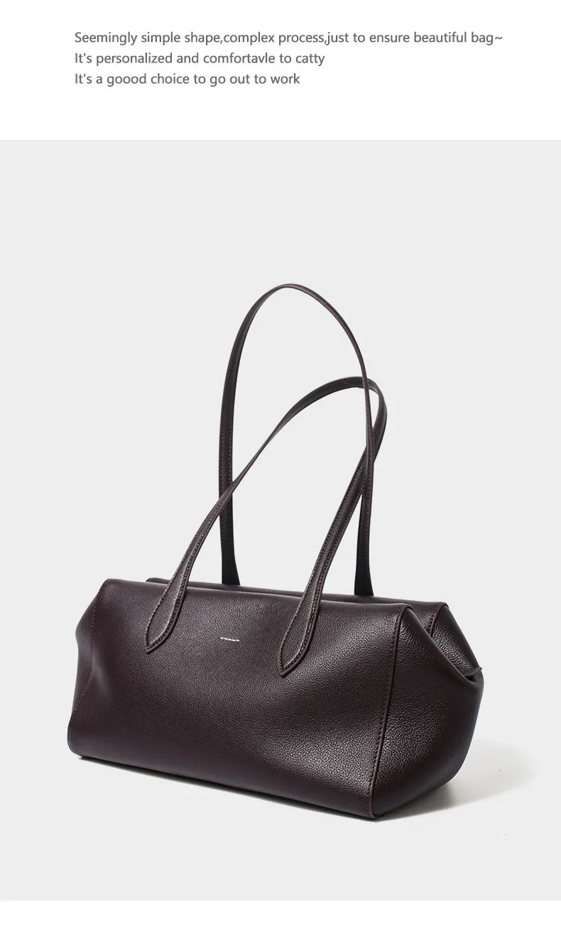 Cow Genuine Leather Underarm Bags Female Fashion Women's Bag Top-grain Leather Shoulder Handbag Ladies Luxury Designer Handbags