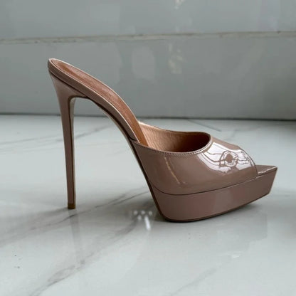 Summer Women's Pointed Toe Open Toe Stiletto Cool Slippers Fashion Women's Wedding Dance Shoes  Luxury Sandals Slippers