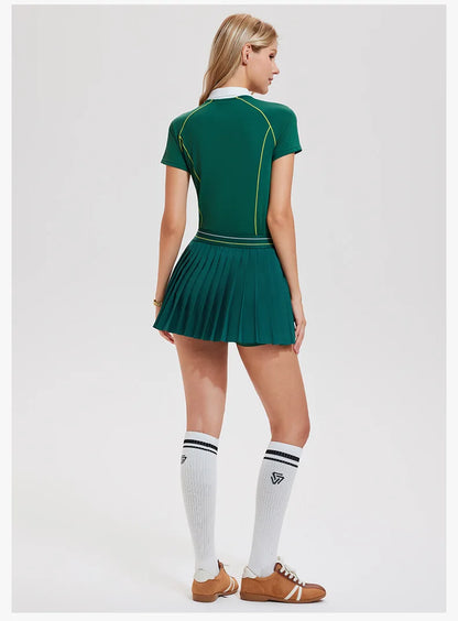 WESTSHAN EU US Size Women A-Line High-Waisted Safty Shorts Pleated Skirt Pickball Tennis Jogger Badminton Golf Sports Skirt