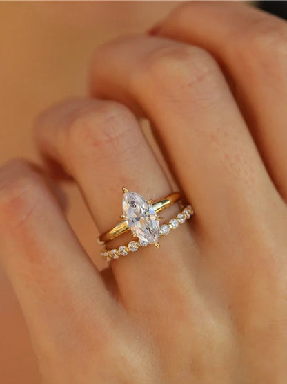 925 Sterling Silver Classic Gorgeous Sparkling Zircon Ring For Women Engagement Wedding Luxury Fashion High Quality Fine Jewelry