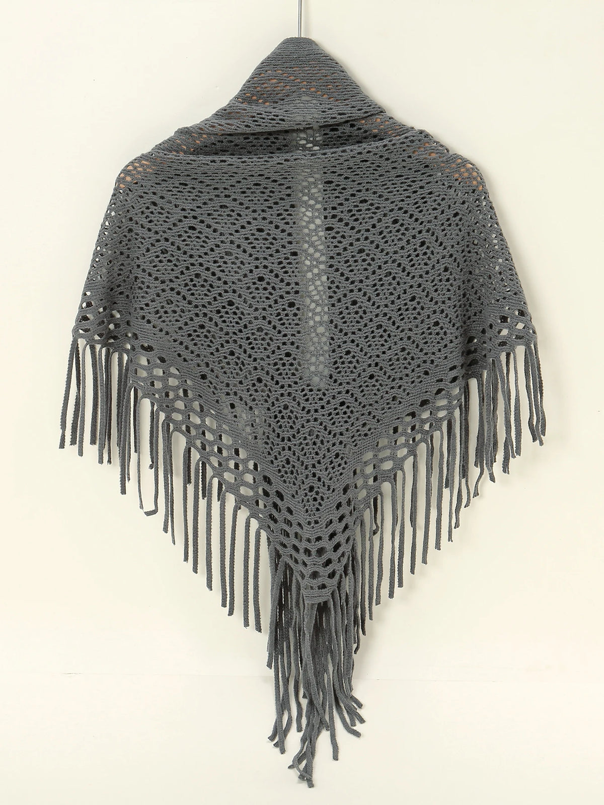 Knit Hollow Out Fake Collar Warm Tassel Shawl Scarf Fashion Pullover Lightweight Solid Knitted Large Scarfs Women Muffler Wrap