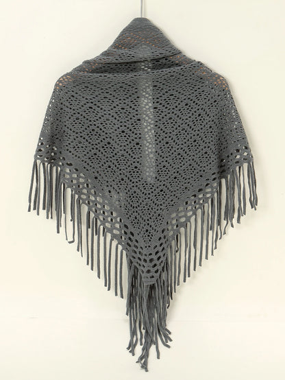 Knit Hollow Out Fake Collar Warm Tassel Shawl Scarf Fashion Pullover Lightweight Solid Knitted Large Scarfs Women Muffler Wrap