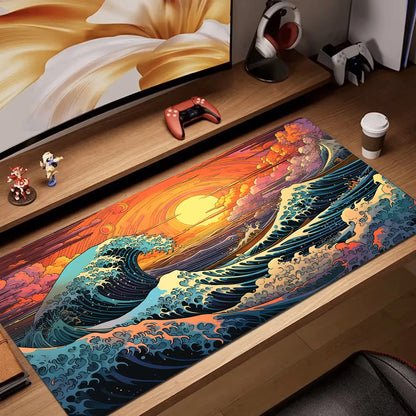 Radio Dj Large Professional Game Mouse Pad Keyboard Gamer Office Accessories Desk Mat Anime XXL Anti-Slip Desktop Mat Floor Mats