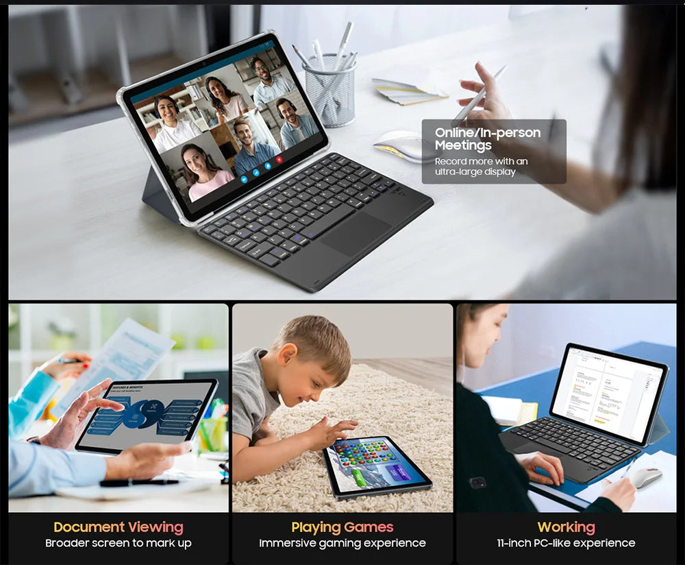 Global Version Unopened Tab16 Dual 4G Tablet 10.3 inch 2K FHD Android15 12GB+256GB ROM Tablet Laptop With SIM Card  Unisoc T616