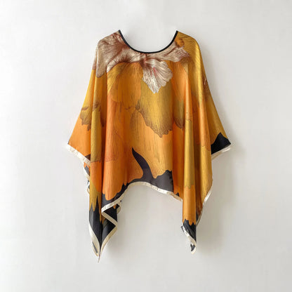 Women's Satin Silk Scarf Multi-Way Wrap, UPF 50+ Sun Veil & Beach Pareo, Lightweight Cover-Up Shawl