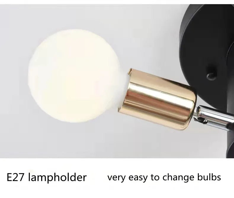 Minimalist Black/White/Gold Chandelier Simple Nordic Metal Chandelier Ceiling Lights for Living Room Bedroom Kitchen Bar Lustre