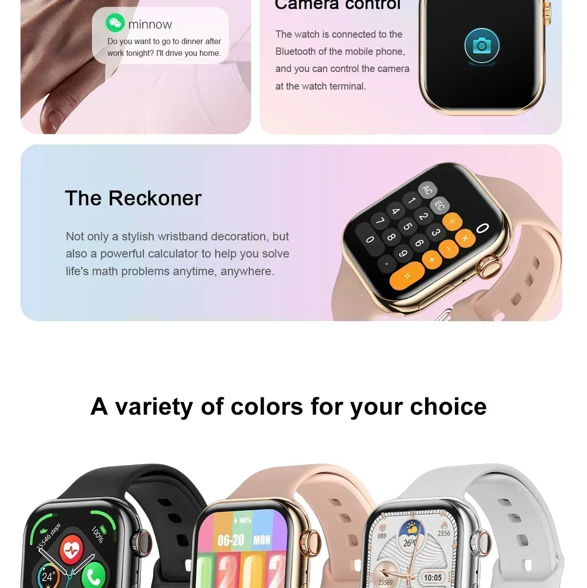 2026 Series 10 Watch 10 GPS Smart Watch Memory Music Video Bluetooth Call Heart Rate Waterproof NFC Smartwatch For Apple Android