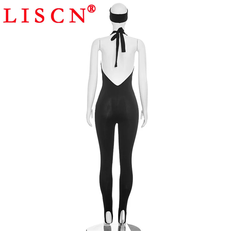 10 Wholesale Rompers Women Sleeveless Halter Lace Up Backless Jumpsuits Sexy Foot-pressing Y2k Fashion Clothing K17113