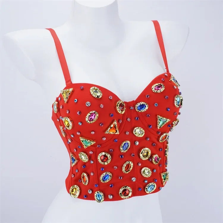 Sexy Party Corset Tops Woman Tank Streetwear Camis Bustier Fashion y2k Crop Top Women Clothes Summer Club Shirt Ladies Bra Blusa