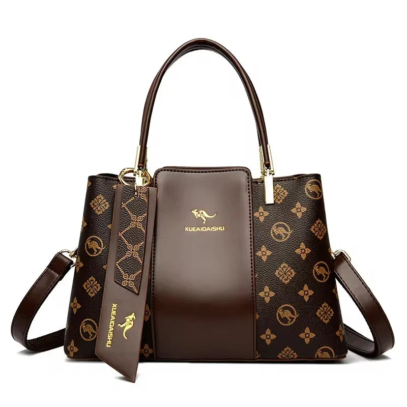 Genuine Soft Pu Leather Handbags for Women Vintage Shoulder Tote Bag Luxury Designer Ladies Large Capacity Purse Bags Sac A Main