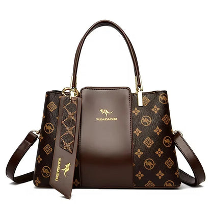 Genuine Soft Pu Leather Handbags for Women Vintage Shoulder Tote Bag Luxury Designer Ladies Large Capacity Purse Bags Sac A Main
